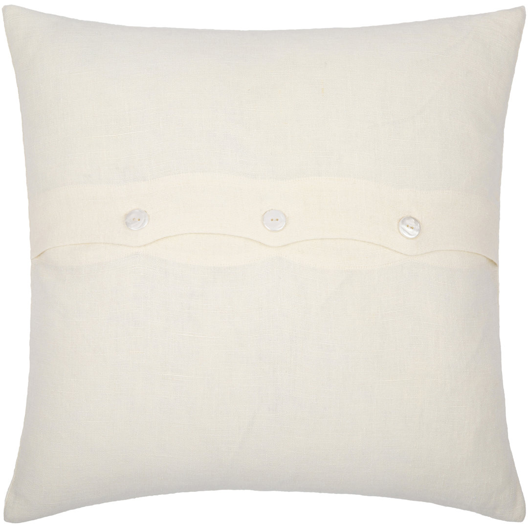 Linen Stripe Embellished Pillow Cover & Insert 1 Throw Down Livabliss
