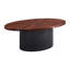 Ensemble de tables d'appoint 2 pièces Chic avec placage en faux marbre et base en bois robuste, parfait pour les salons modernes