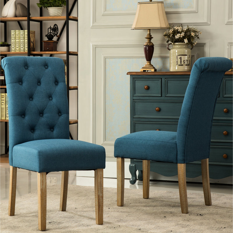 Chaises de salle à manger bleues, bois massif - magnifique chaise d'extérieur à 2 caractéristiques, Blue