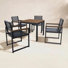 Ensemble repas de patio pour 4 personnes avec table carrée Townsend