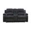 Ensemble de fauteuil inclinable en tissu 3 pièces avec porte-gobelet et table rabattable en tissu mobili-1368680868