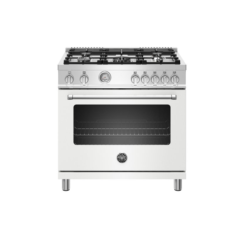 Bertazzoni 36'' W Free Standing Range, Bianco Matt