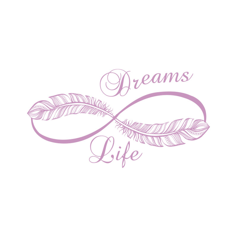 Décalcomanie murale « infinity life rêves » Donnie, Lilas