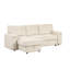 Canapé-lit modulaire beige avec rangement pour accoudoirs et options de porte-gobelets - lit à 3 places-2073790174