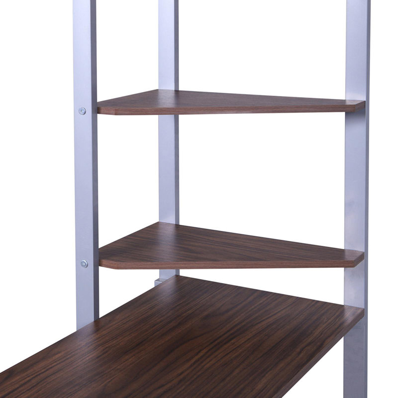 Lit mezzanine avec bureau intégré Abington, Complète, Argent