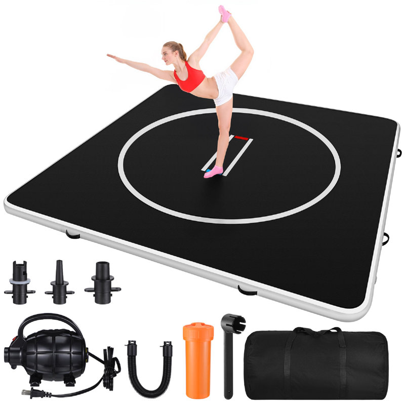 Tapis de combat gonflable 10 pi x 10 pi, noir