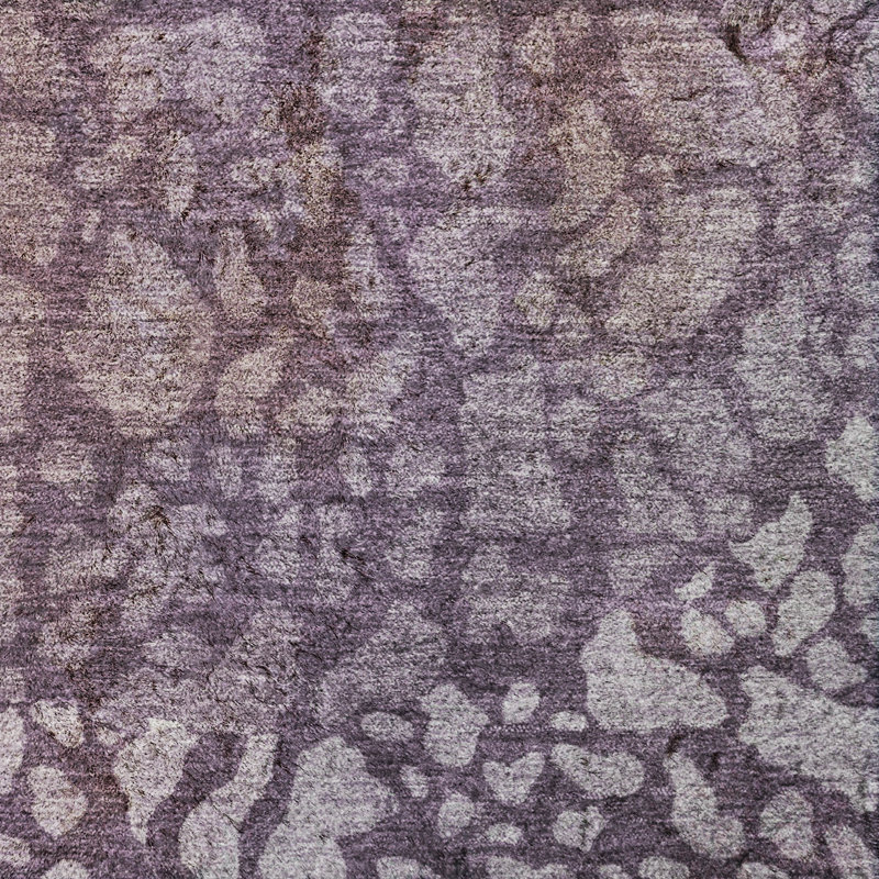 Tapis à poils longs lavable à la machine de qualité supérieure ADS643, Eggplant, 1'8" x 2'6"