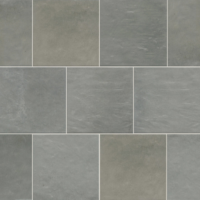 Passion Nero 9 in. x 9 in. Glossy Porcelain Floor and Wall Tile (10.9 sq. ft./Case), Gris