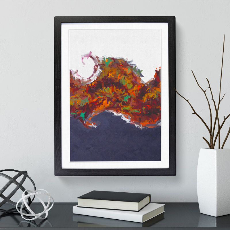XV1022-2514X Joining The Angels Abstract - Single Picture Frame Print, 34cm H x 25cm W x 2cm D, Black