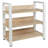 3 Tier Metal & Wood Shelf Shoe Multi Purpose Storage Display Racking Unit-330011558