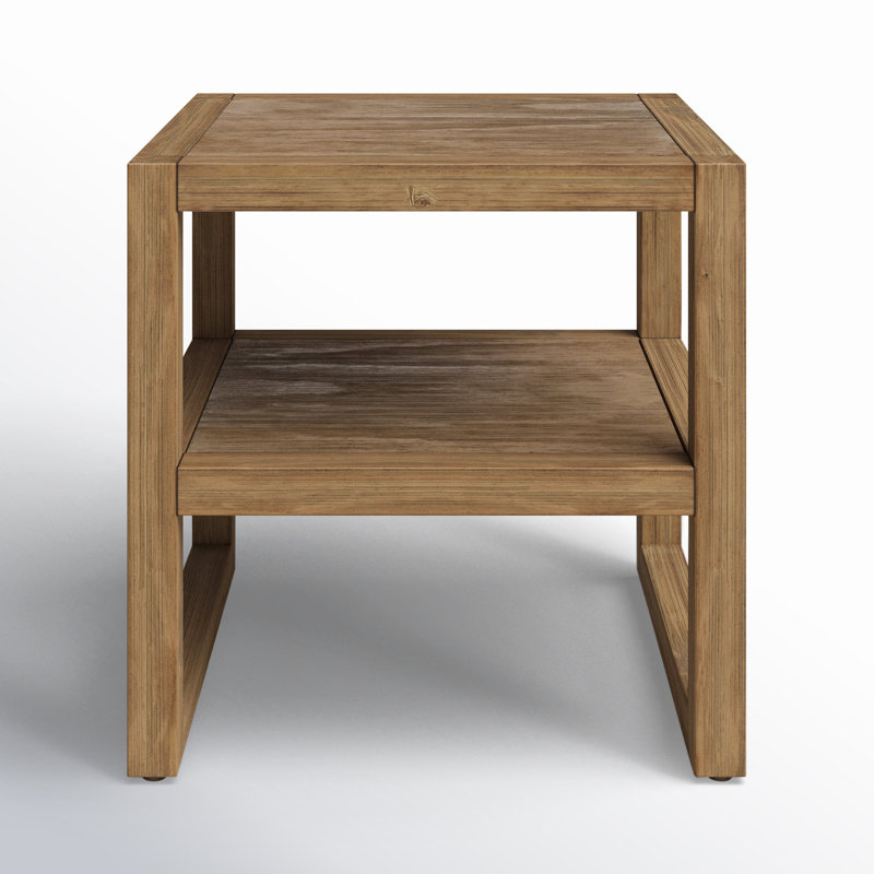 Modica Solid Wood End Table, Honey Brown