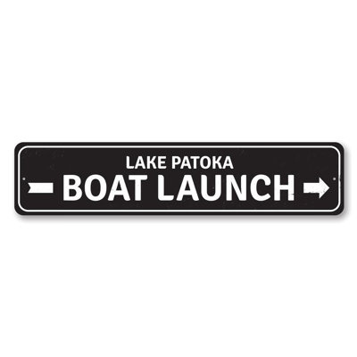 Boat Launch Arrow Aluminum Sign