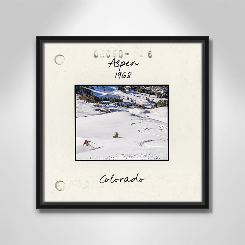 Aspen Print par CAD Designs, 13.5'' W x 13.5'' H, Framed Canvas, Black Floater