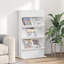 Vidaxl Magazine Rack With Shelf With Storage Engineered Wood Holder Modern