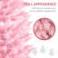 5' Tall Pre-Lit Slim Noble Fir Artificial Christmas Tree with 110 Warm White LED Lights and 294 Tips, for Christmas Decoration, Pink