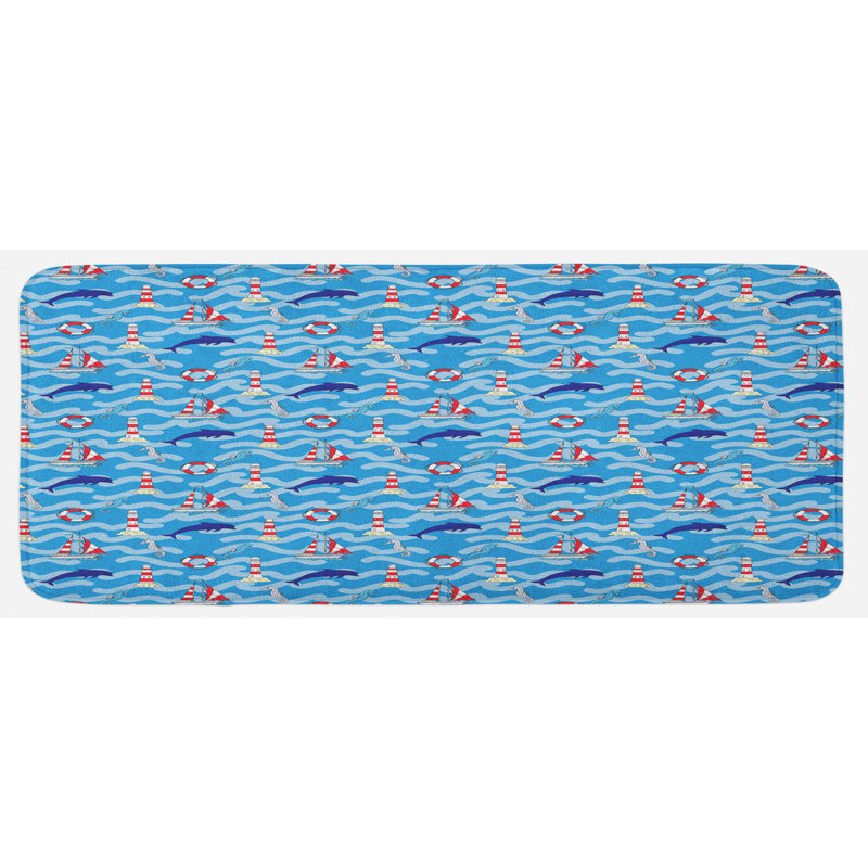 Coastal Synthetic Kitchen Mat