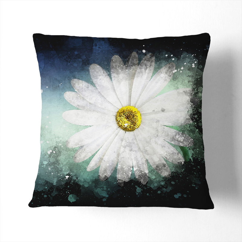 White Daisy Vol.2 Scatter Cushion, 40cm H x 40cm W x 15cm D