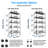 7500Lbs Heavy Duty Adjustable Storage Rack Metal Shelf Wire Shelving Unit With Wheels & Shelf Liners-493882998-493883003
