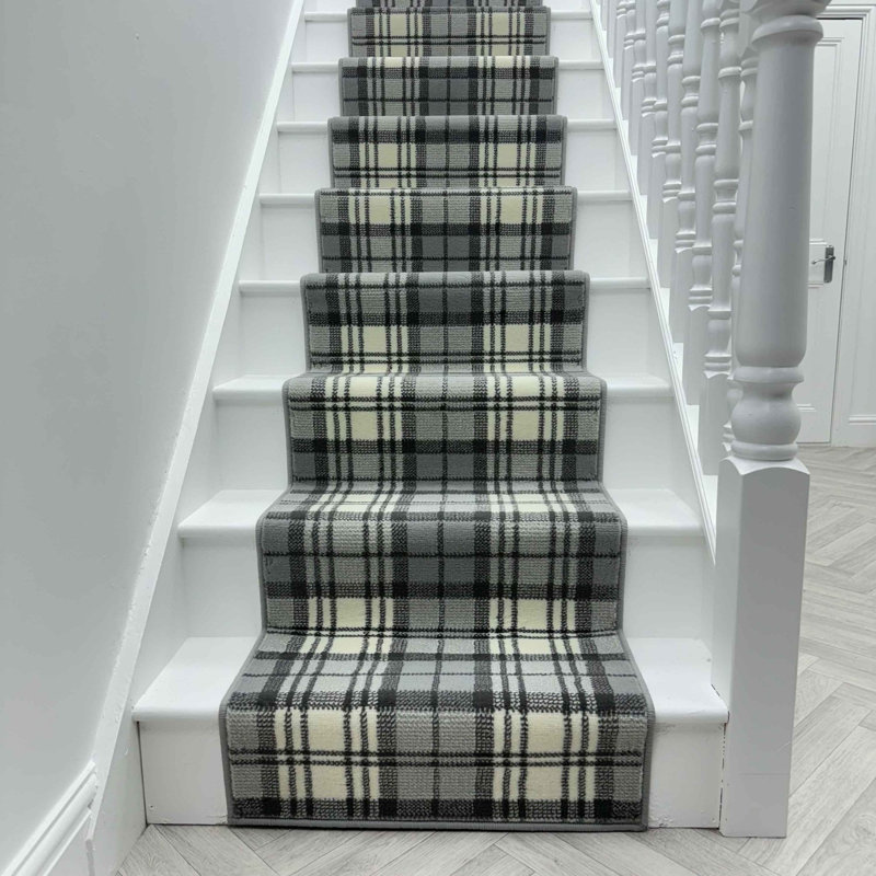 Stair Runner Plaid Area Rug, Runner 60 x 450 cm