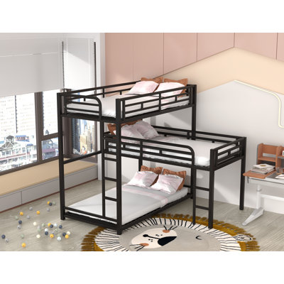 Varberg Kids Twin Over Twin Over Twin Bunk Bed