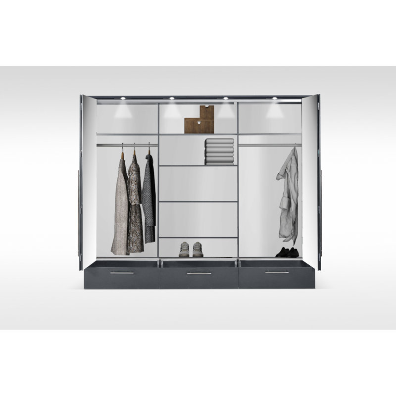 Blige Manufactured Wood Wardrobe, White Matt