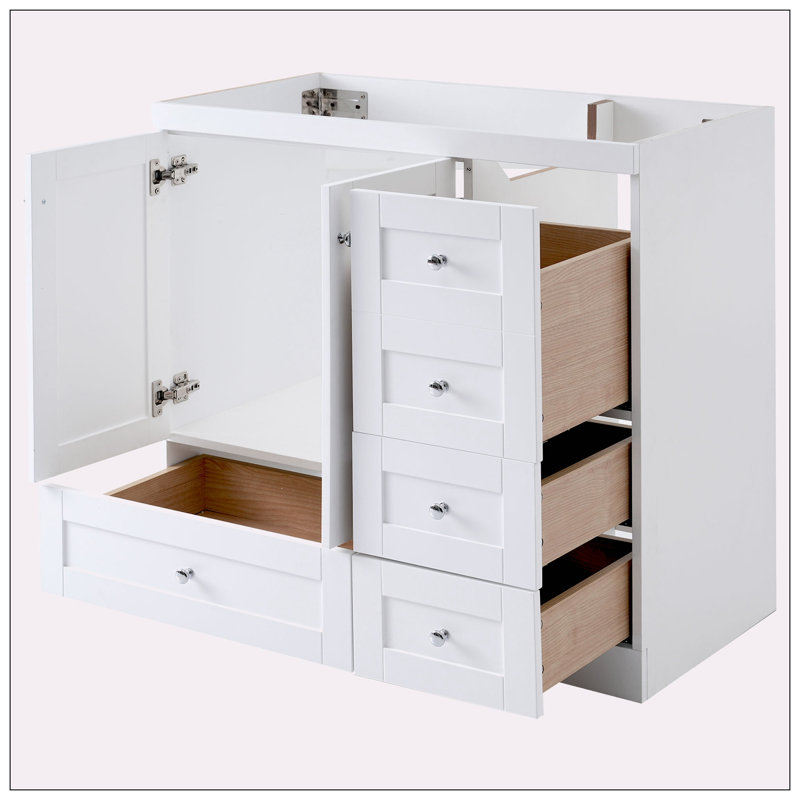 Base de meuble-lavabo simple 35,00 po seulement, Blanc