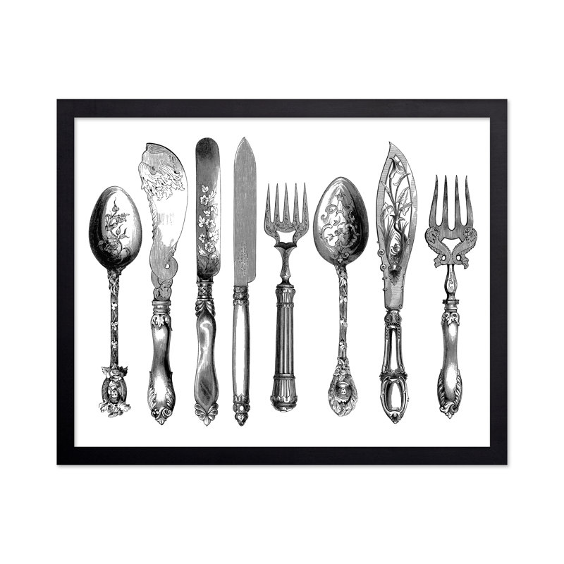 Argenterie, Black Framed, Poster, 12"H x 16"W