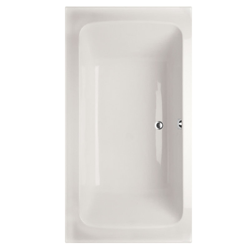 Rachael 72'' x 36'' Soaking Acrylic Bathtub, White, Satin Brass