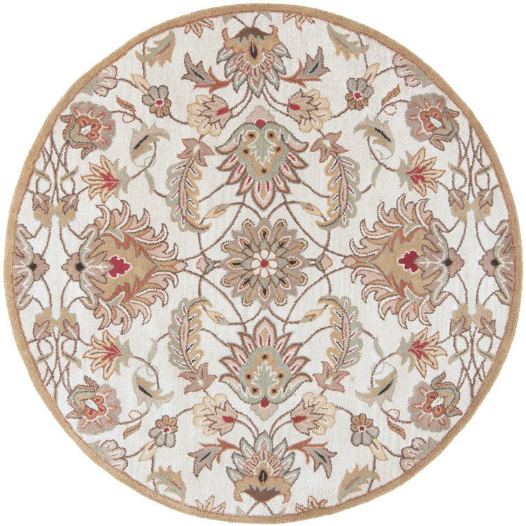 Arnedra Hand Tufted Wool Floral Indoor Rug