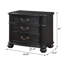 Table de chevet 3 tiroirs noire