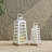 22.75''H Modern Tabletop Trapezoid Metal/Wood Lanterns-1972891628