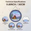 Panneau de vitrail 12 "H Winter Cabin-1555515502
