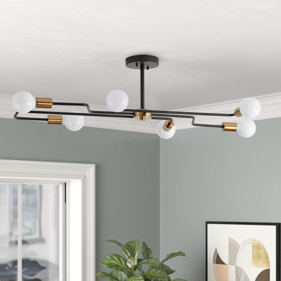 6-lamp Sphere Adjustable Iron Ceiling Light