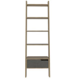 Duflos 5 Shelf Tall Ladder Bookcase with Drawer