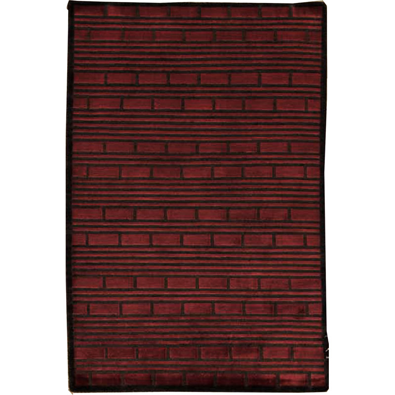 Tapis noir et vin de haute qualité noué à la main