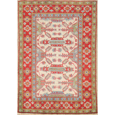 Tapis décoratif géométrique Kazak