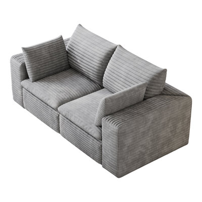 71/102" Modular Sectional Sofa for Living Room,2/3-seater Sofa with Deep Seat Removable Cushion,Boneless Couch Cloud Couches for Bedroom Apartment,No Assembly