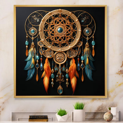 " Gold Dream Catcher Intricate Visions "