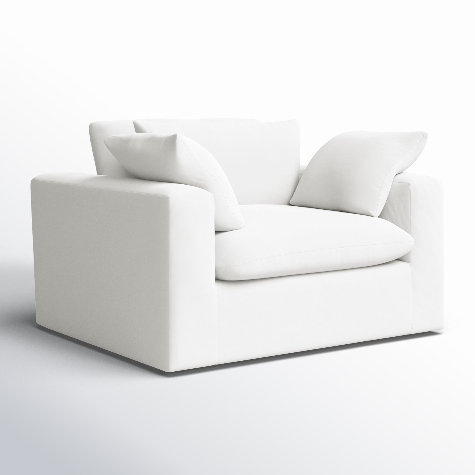 Remy Slipcovered Chair And A Half, Classic Bleach White Twill