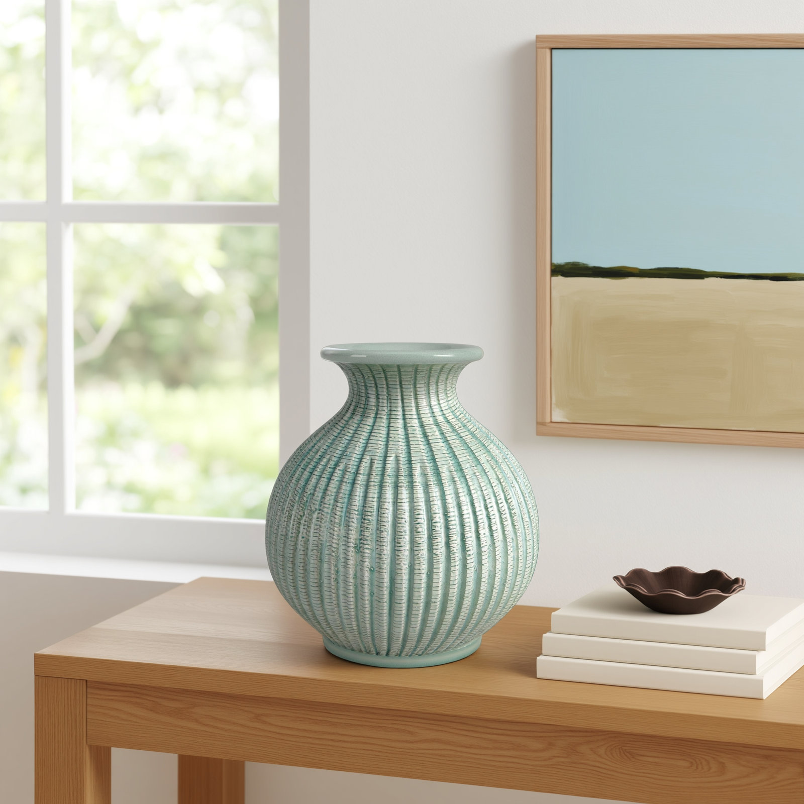Humphreys Ceramic Table Vase, Celadon