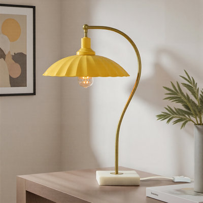 Tamara Day for Stylecraft Penelope Table Lamp - Polished Brass & Marble