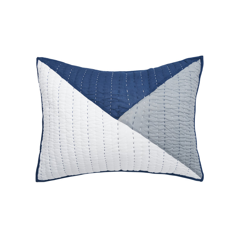 Asymmetrical Cotton Standard Sham - Machine Washable