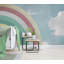 Papier peint amovible demi-arc-en-ciel et nuages-99178659