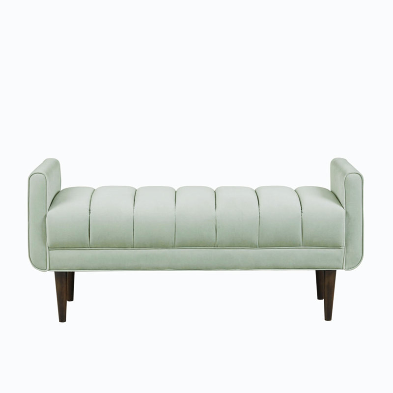Banc rembourré en velours Ayonna