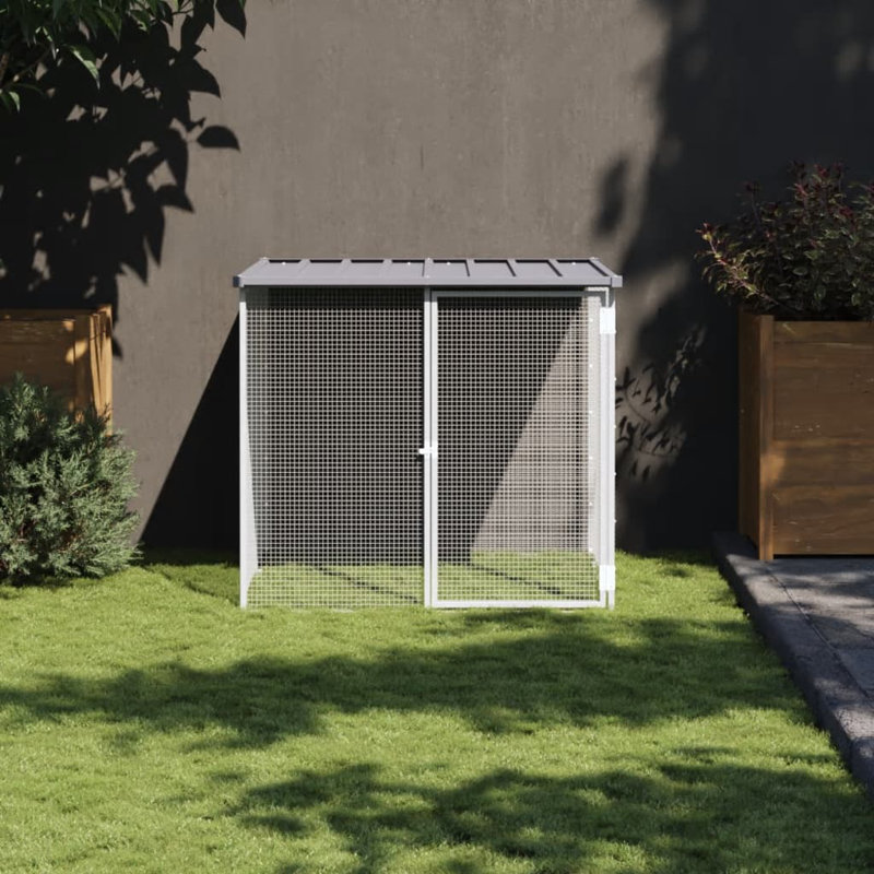 Poulailler avec treillis métallique Easa, Gris clair, H 35,4 po x l 40,6 po x P 38,6 po