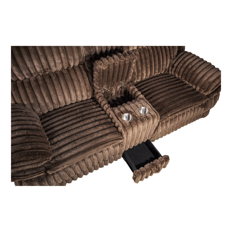 Causeuse inclinable avec boîte de rangement Living, Chocolat