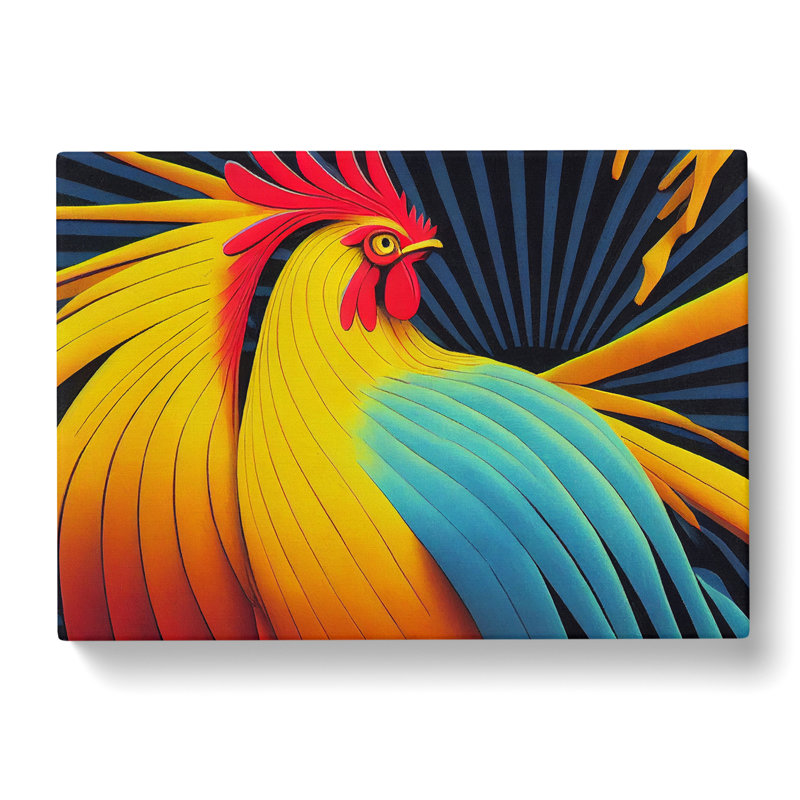 Blessed Rooster - Wrapped Canvas, 40cm H x 60cm W x 3cm D