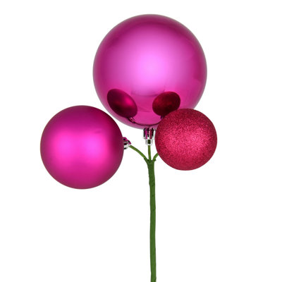 Vickerman Ball Ornament Christmas Pick 18'' Pick