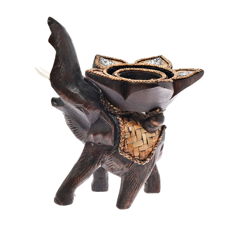 7.5'' H Wood Tabletop Tealight Holder