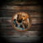 Panneau mural rond en bois « Out Numbered & Surrounded » (53 cm)